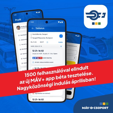 Új MÁV+ app - tesztelés  (Készítette: MÁV)