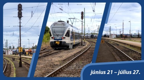 Rákosrendezői pályakarbantartás - 2025. június 21-júlis 27.