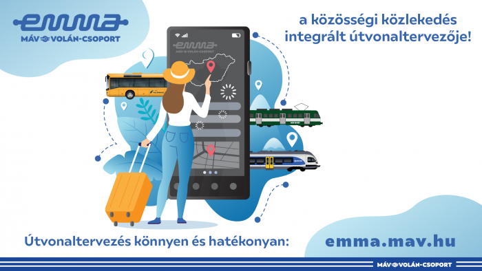 Megérkezett EMMA - a MÁV-VOLÁN-csoport utazástervezője