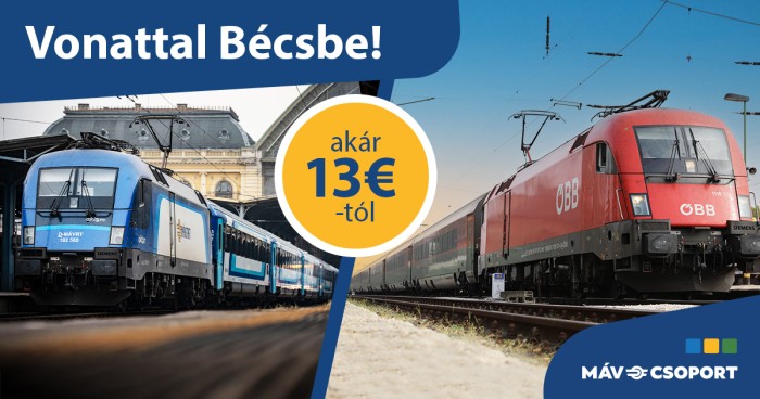 Vonattal Bécsbe - akár 13 eurótól