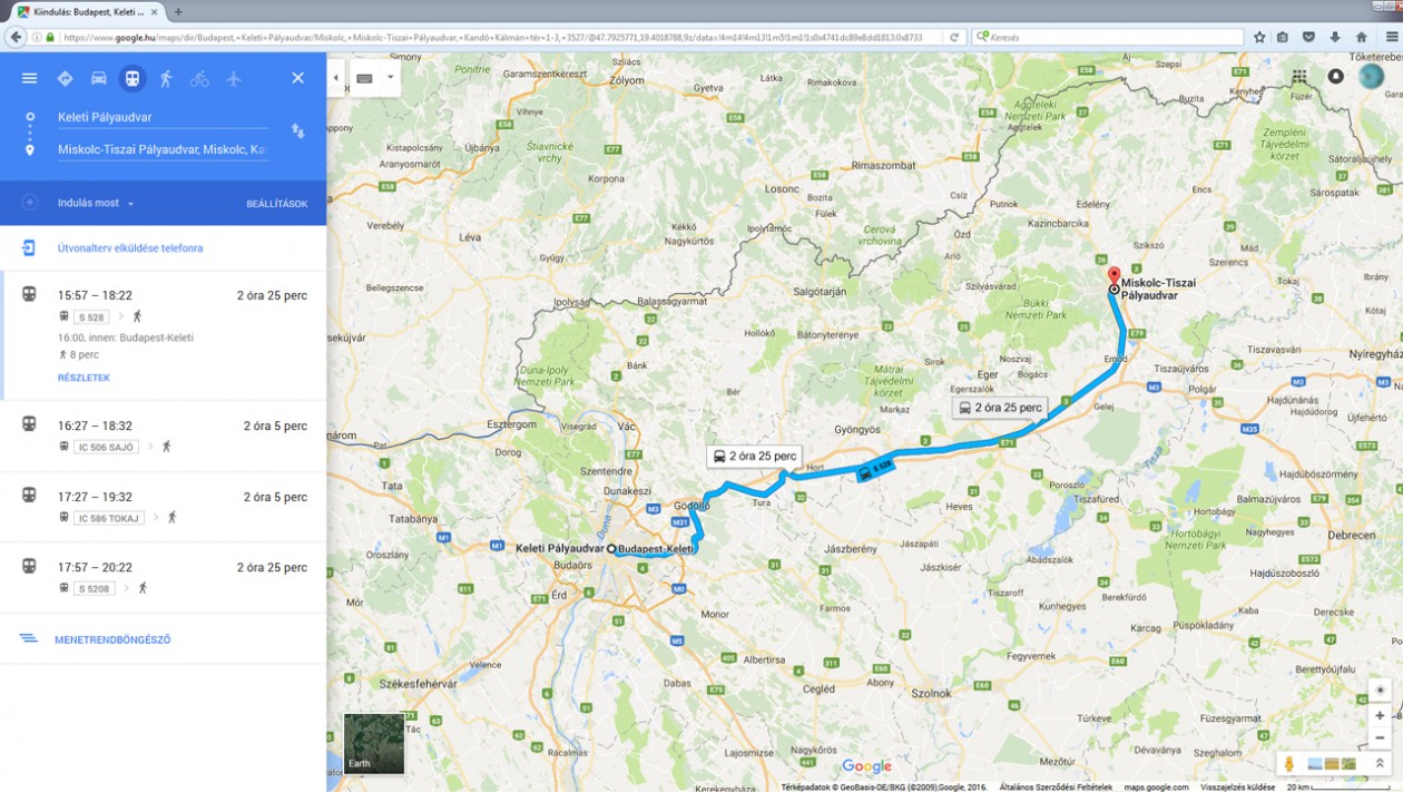 budapest menetrend térkép Már a teljes magyar vasúti menetrend is elérhető a Google Térképen  budapest menetrend térkép