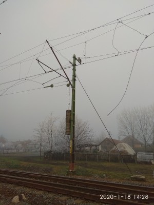 Taktaharkány állomáson leszakadt felsővezeték