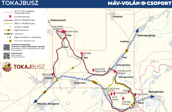 Tokajbusz - térkép