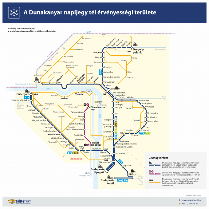 Dunakanyar napijegy 2023 tél