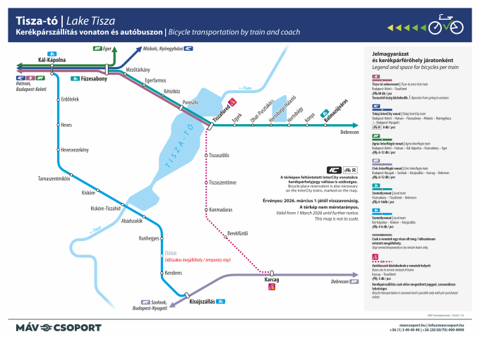 Kerékpárszállítás - Tisza-tó
