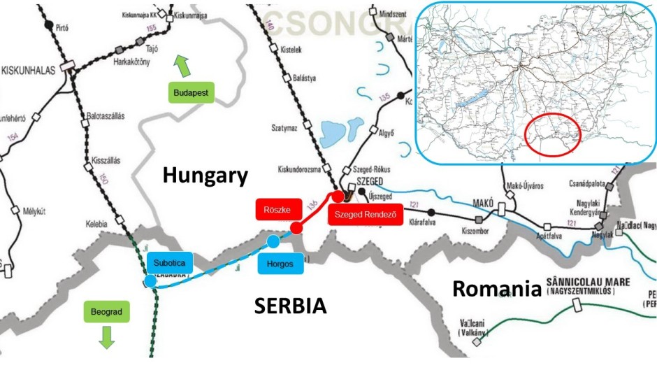 Szeged-Röszke projekt térkép