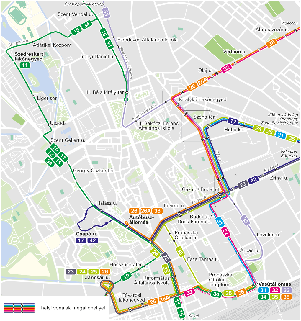 Térkép a terelt útvonalról Térkép a terelt útvonalról