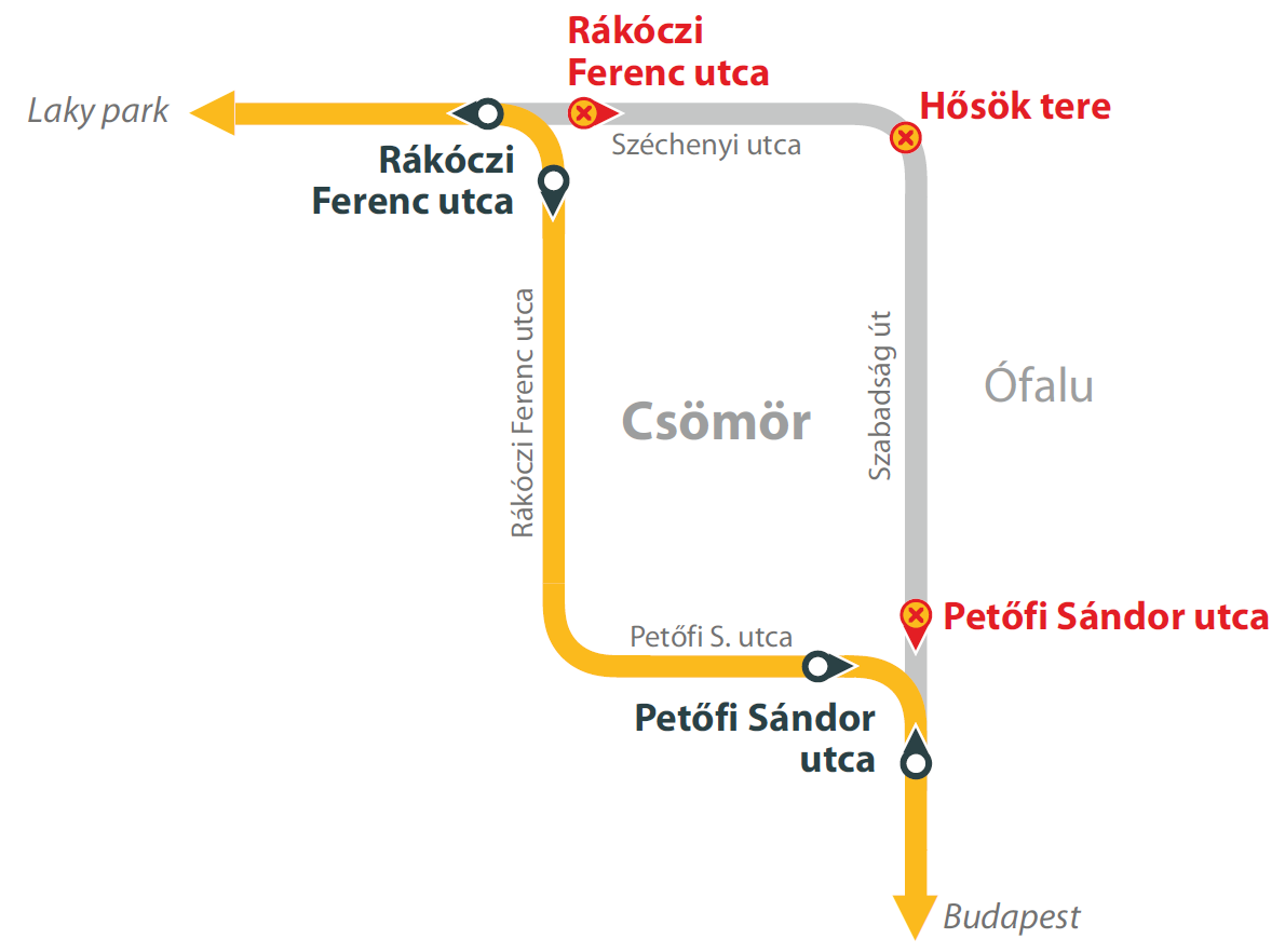 Március 15-én Csömörön ideiglenes forgalmi változás