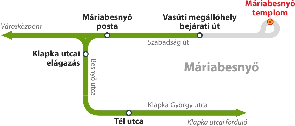 Augusztus 16-ától forgalmi változás Máriabesnyőn