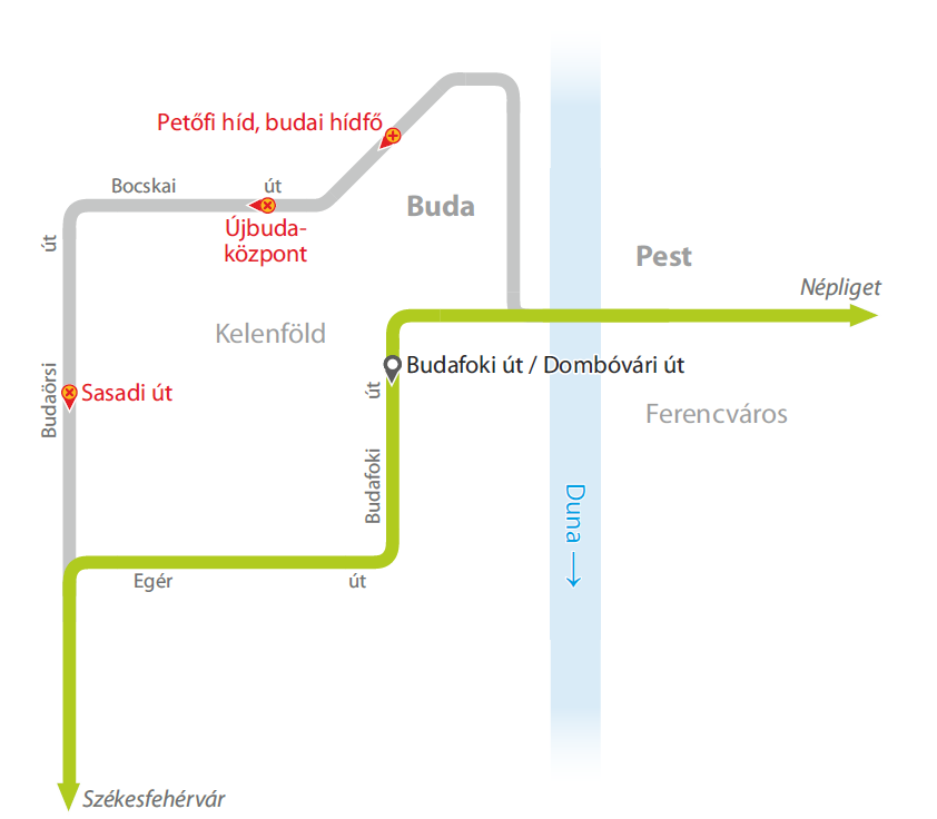 Április 18-án ideiglenes forgalmi változás Budapest