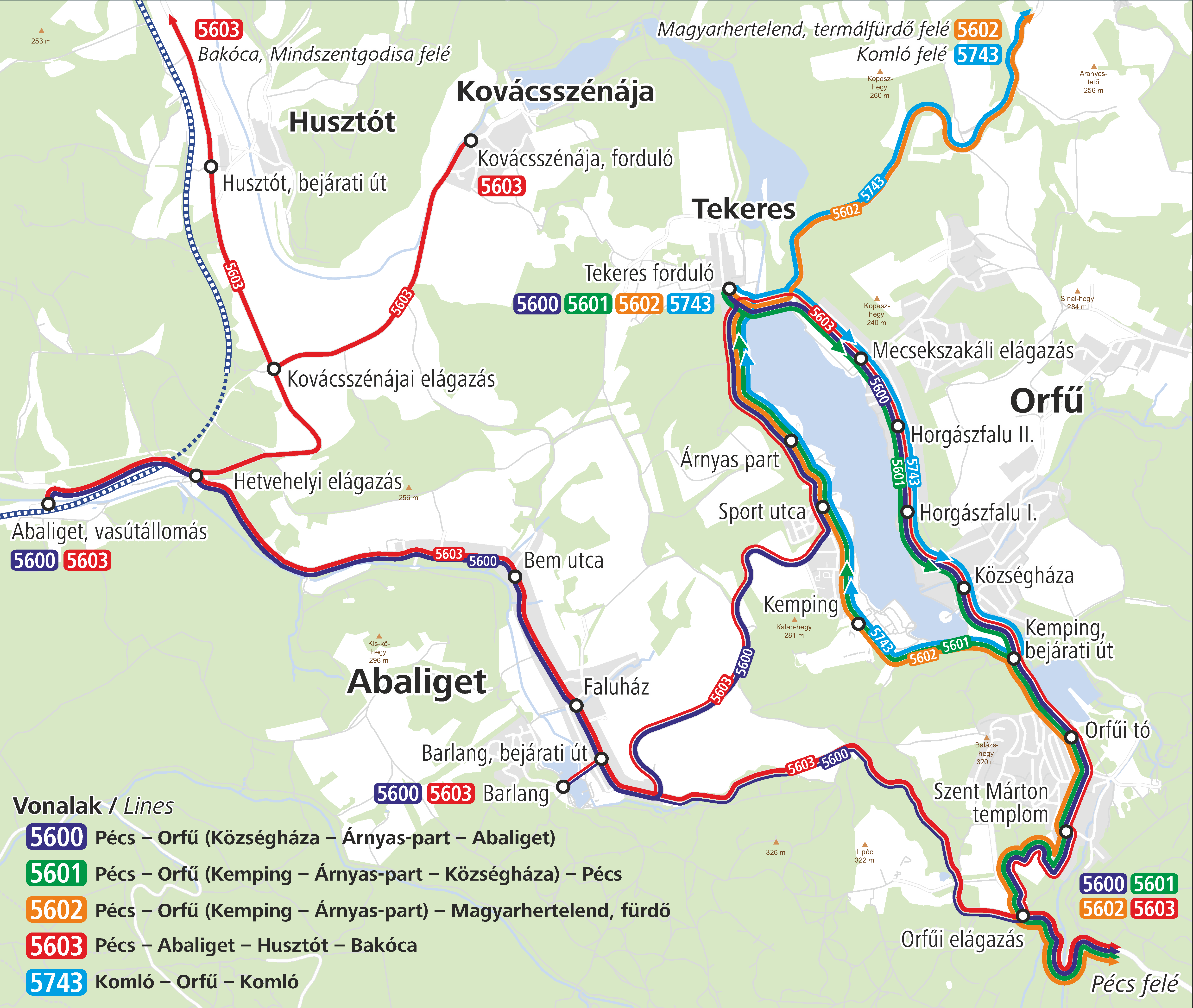 2025. április 1-jétől Orfűn nyári menetrend kerül bevezetésre