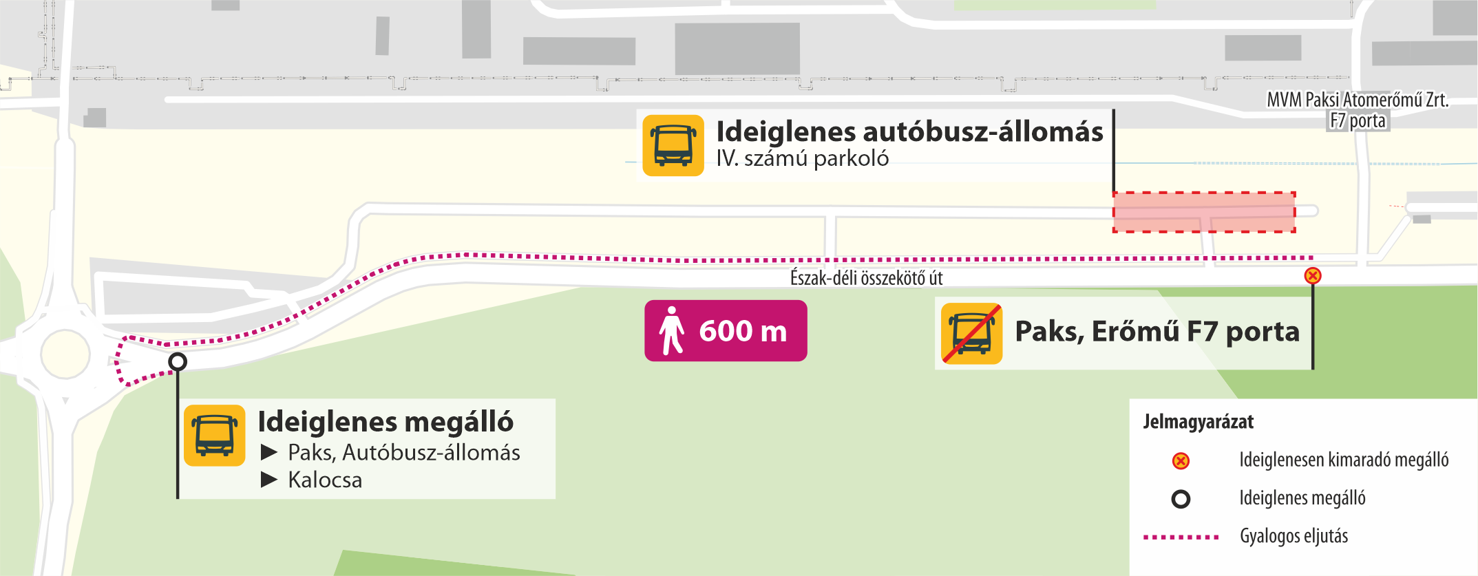 A képen az áthelyezett megállók helye látható.