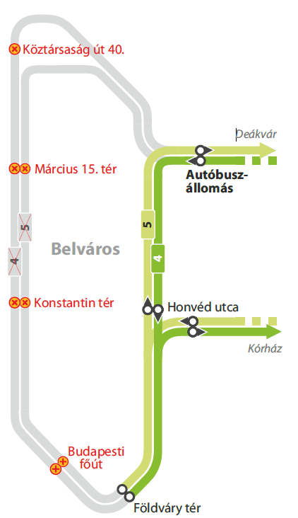Március 15-én ideiglenes forgalmi változás Vácon